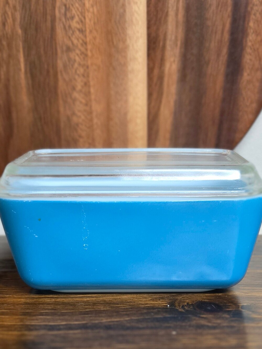 Vintage Blue Pyrex Refrigerator Dish With Lid